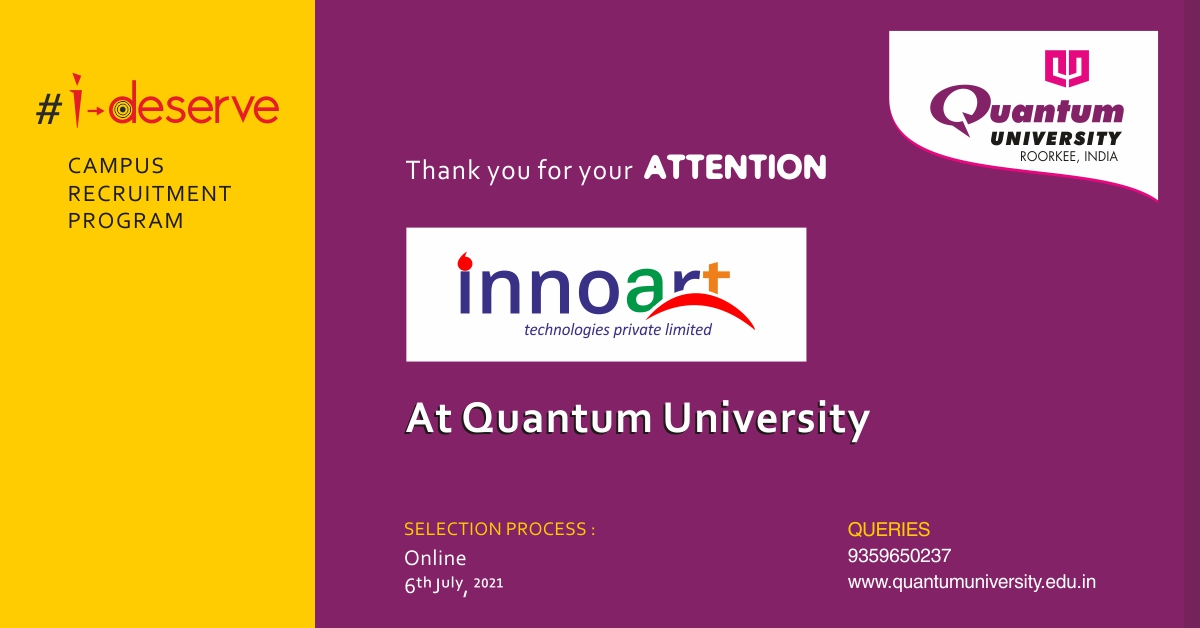 Placement drive at Quantum University