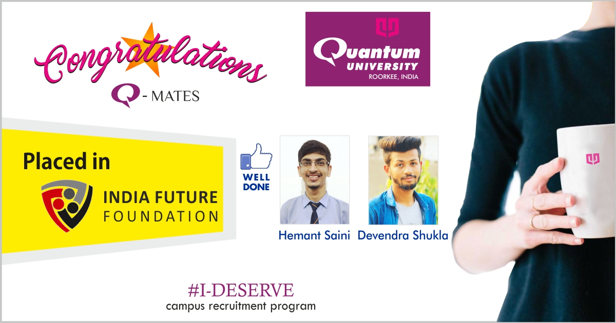 Congratulations !!! Q-mates for Getting Hired by India Future Foundation