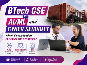 btech cse vs aiml and cyber security which specialisation is better for freshers