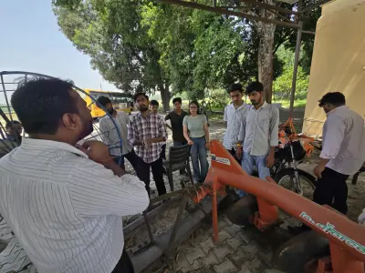 Quantum University Organizes Micro Irrigation and Farm Machinery Demonstration Camp