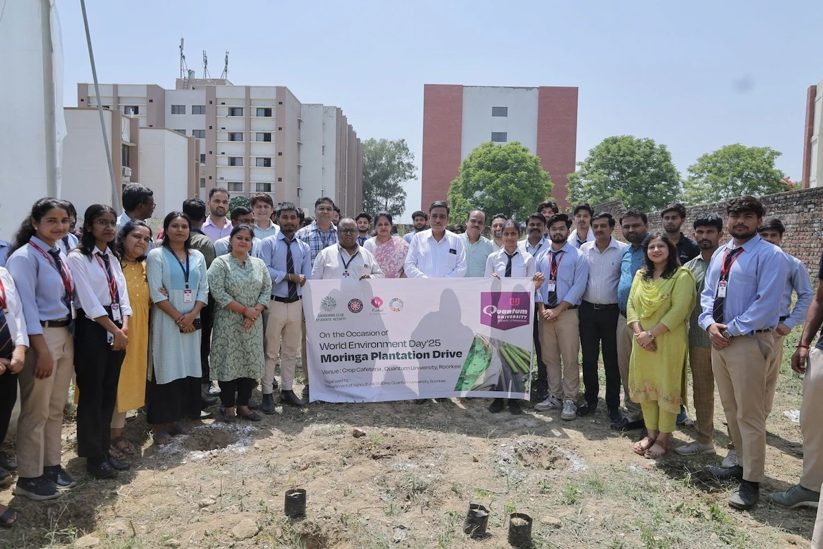 Moringa Plantation Drive at Quantum University: Cultivating a Greener Future