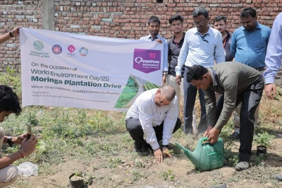 Moringa Plantation Drive at Quantum University: Cultivating a Greener Future
