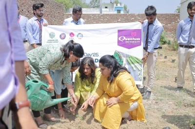 Moringa Plantation Drive at Quantum University: Cultivating a Greener Future