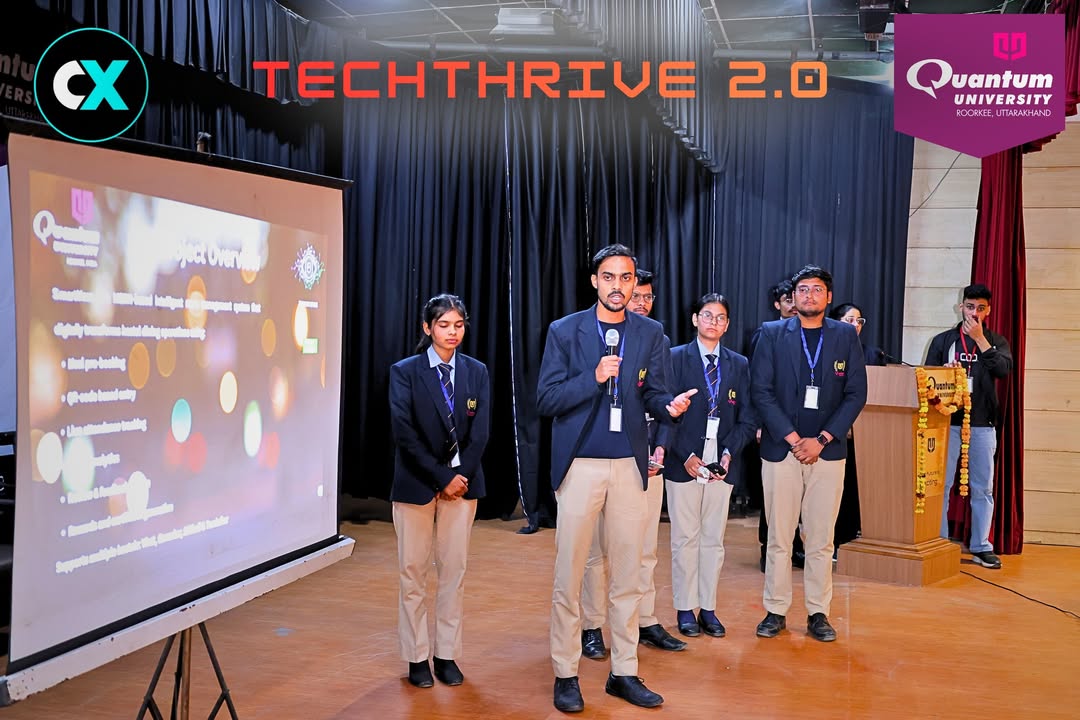 TechThrive 2.0 Hackathon Fosters Innovation and Problem Solving at Quantum University