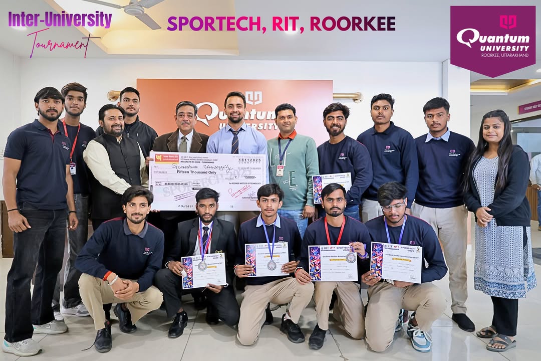 Quantum University Shines at Inter University Tournament at RIT Roorkee