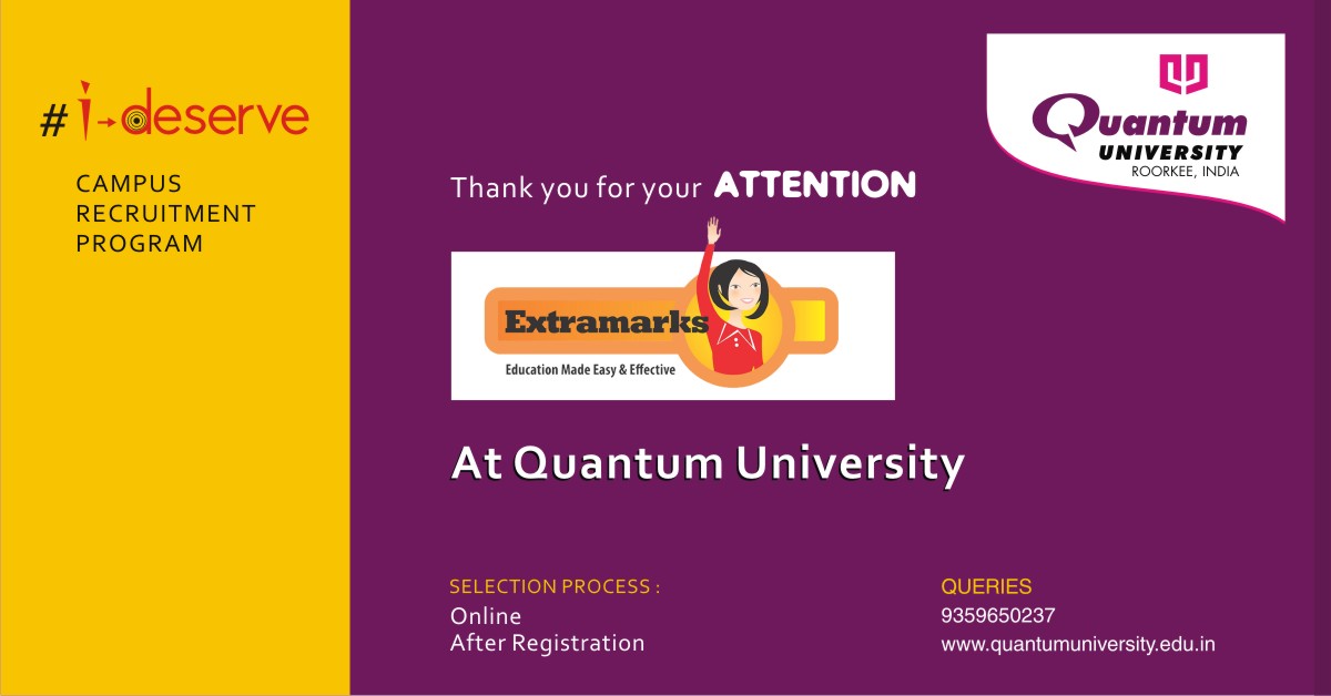 Placement Drive of Extramarks
