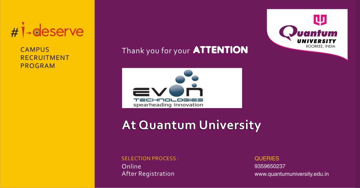 Placements at Quantum university