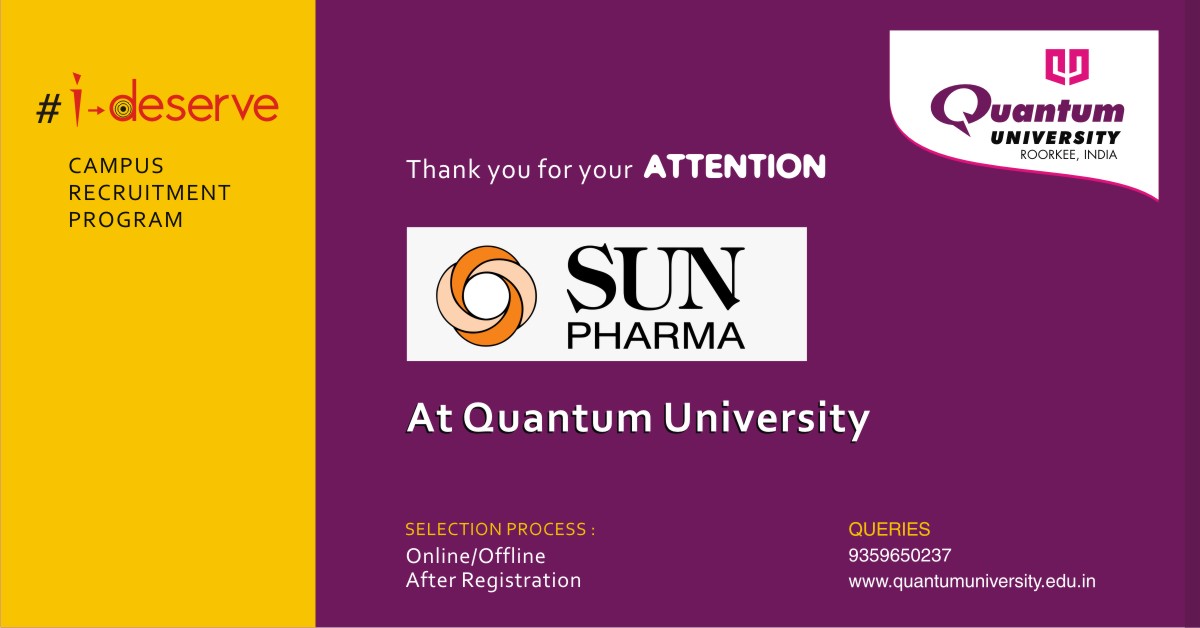 placement drive of sun pharma