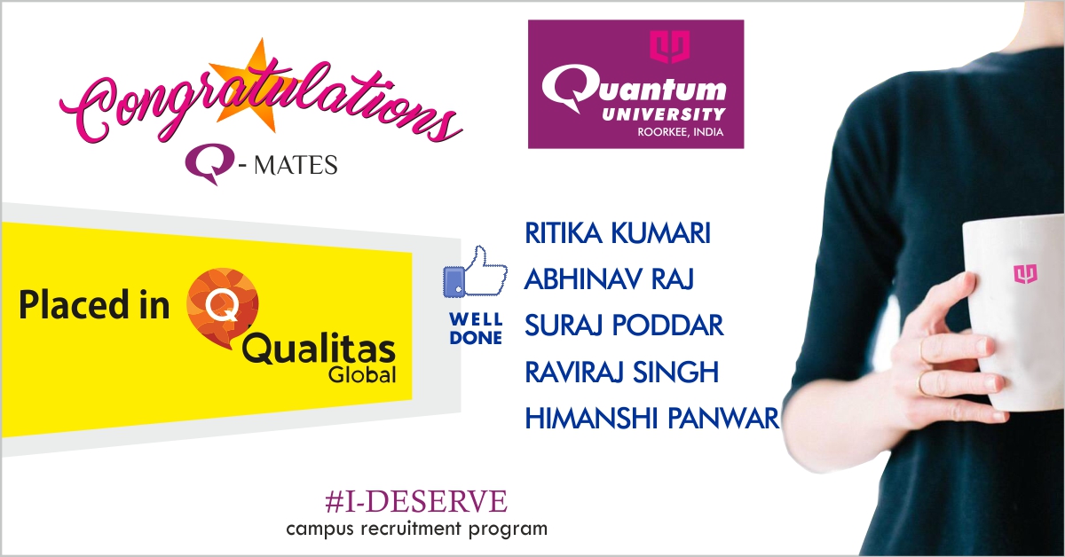 Qualitas Global hires five students from Quantum University, Roorkee