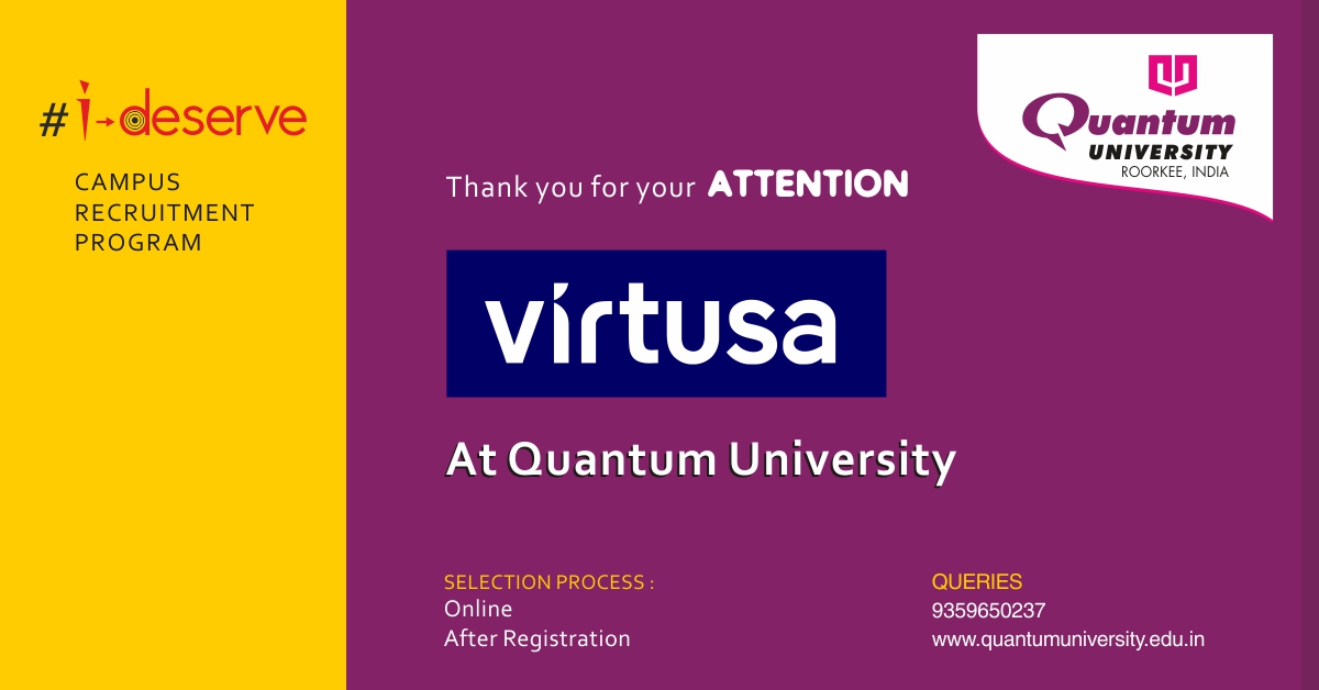 Placement Drive of Virtusa at Quantum University