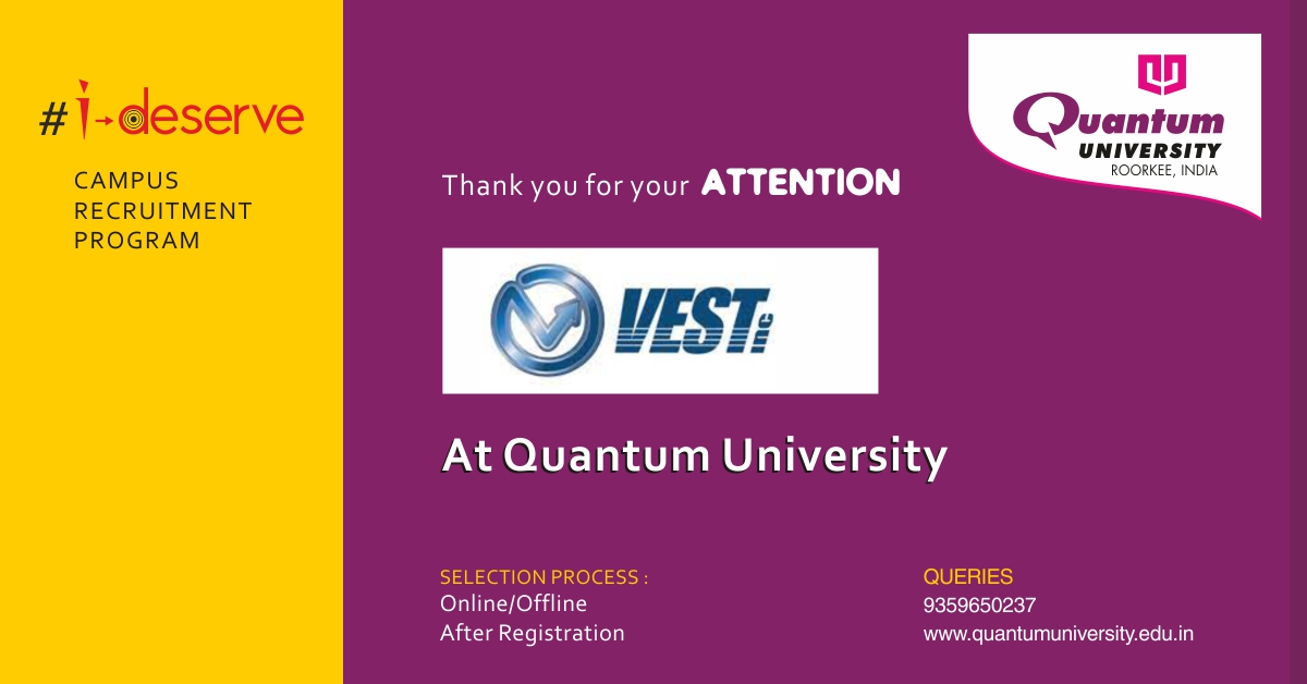 Placement drive of Vest Inc at Quantum University
